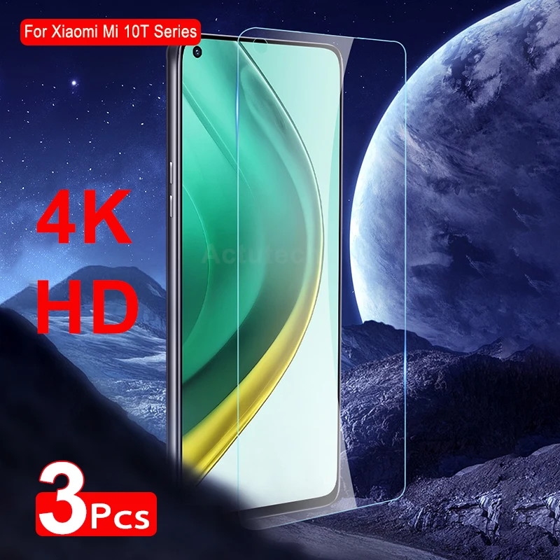 

3 pcs Front Film For Xiaomi Mi 10T Pro Protective Glass Mi 10i 10T lite 5G Anti-Fingerprint Tempered Glass Screen Protector