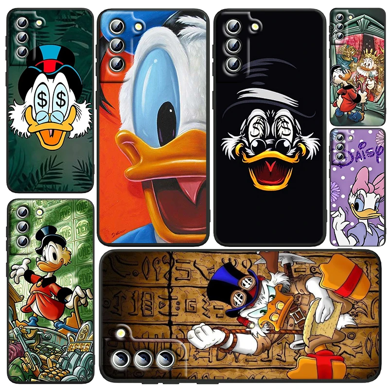 

Donald Duck Disney Anime Cute Phone Case For Samsung Galaxy S23 S22 S21 S20 FE Ultra Pro Lite S10 S10E S9 Plus 5G Black Funda