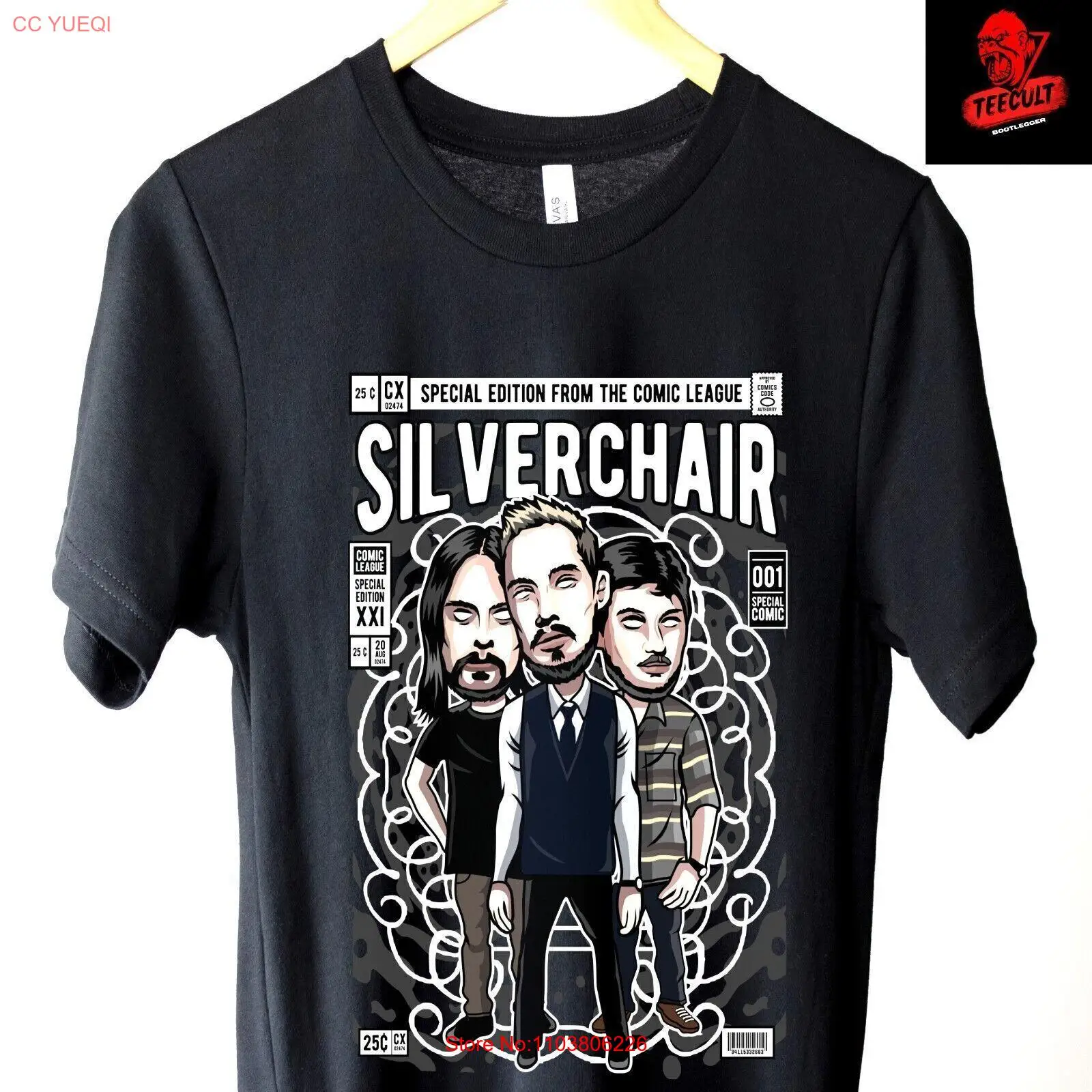 Фото Silverchair, тяжелая металлическая футболка рок музыкальной группы, футболка унисекс из тяжелого хлопка №1