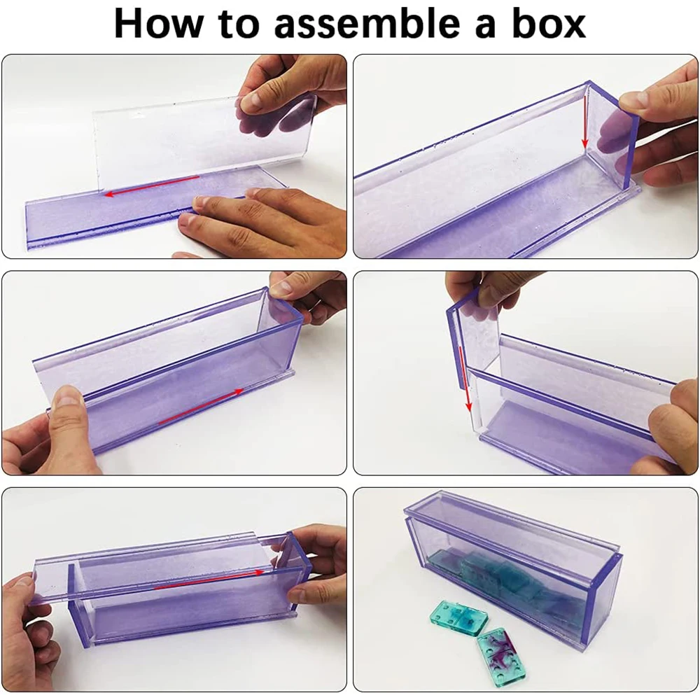 Силиконовая форма домино для хранения из смолы и эпоксидной формы