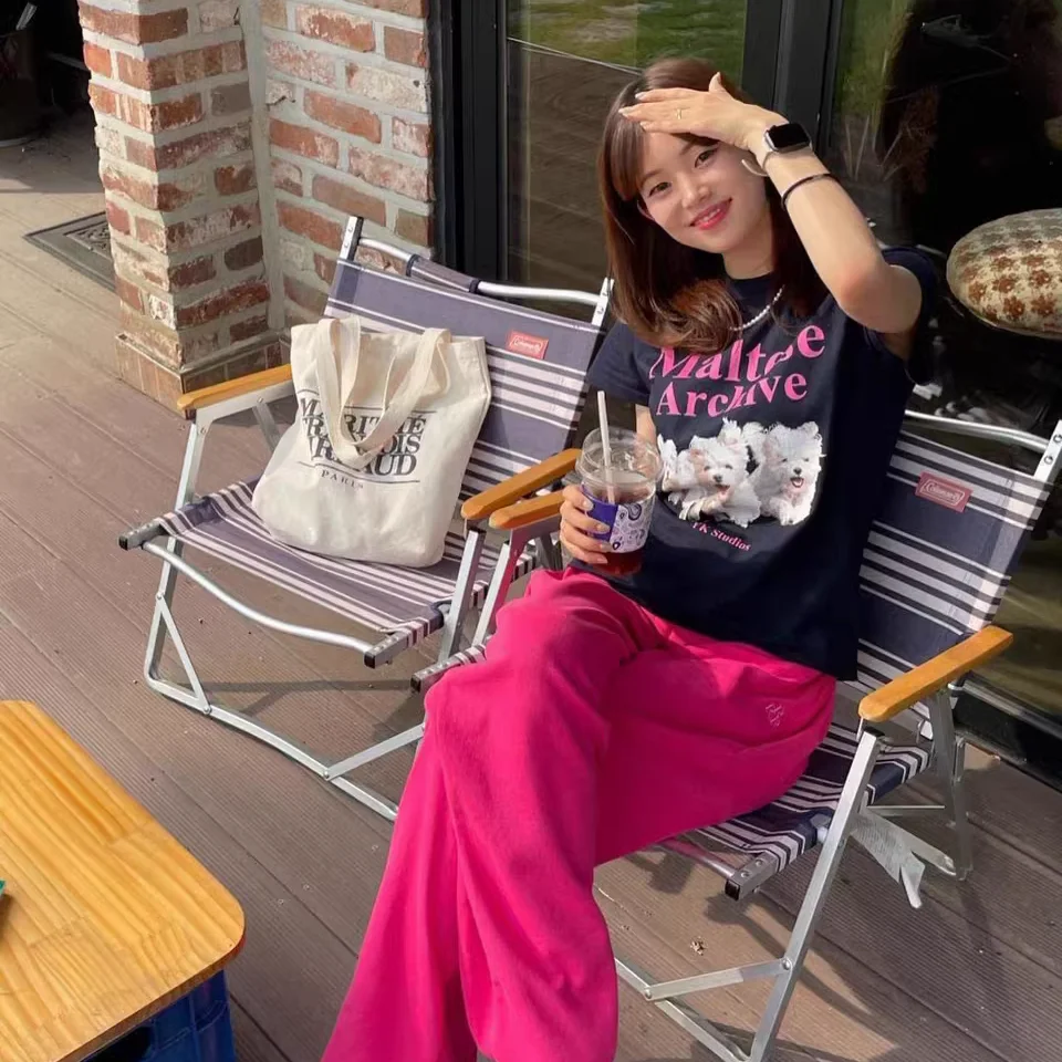 Повседневная корейская футбольная рубашка из конопли и хлопка с короткими