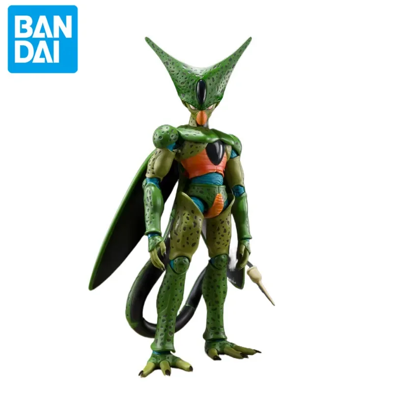 Подлинная аниме Bandai Dragon Ball Z S.H.Figuarts Shahru Cell First Form ПВХ фигурка 17 см игрушка