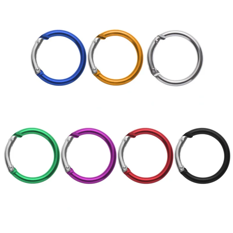 

5 Pack Aluminum Alloy Round Carabiner Locking Carabiner Key Ring Camping Carabiner Ring