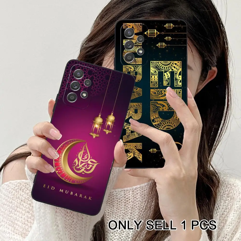 Фото Чехол для телефона Eid Mubarak для Samsung Galaxy A57 56 55 54 53 52 51 37 36 35 34 33 32 31 5G, мягкий противоударный чехол из ТПУ №1