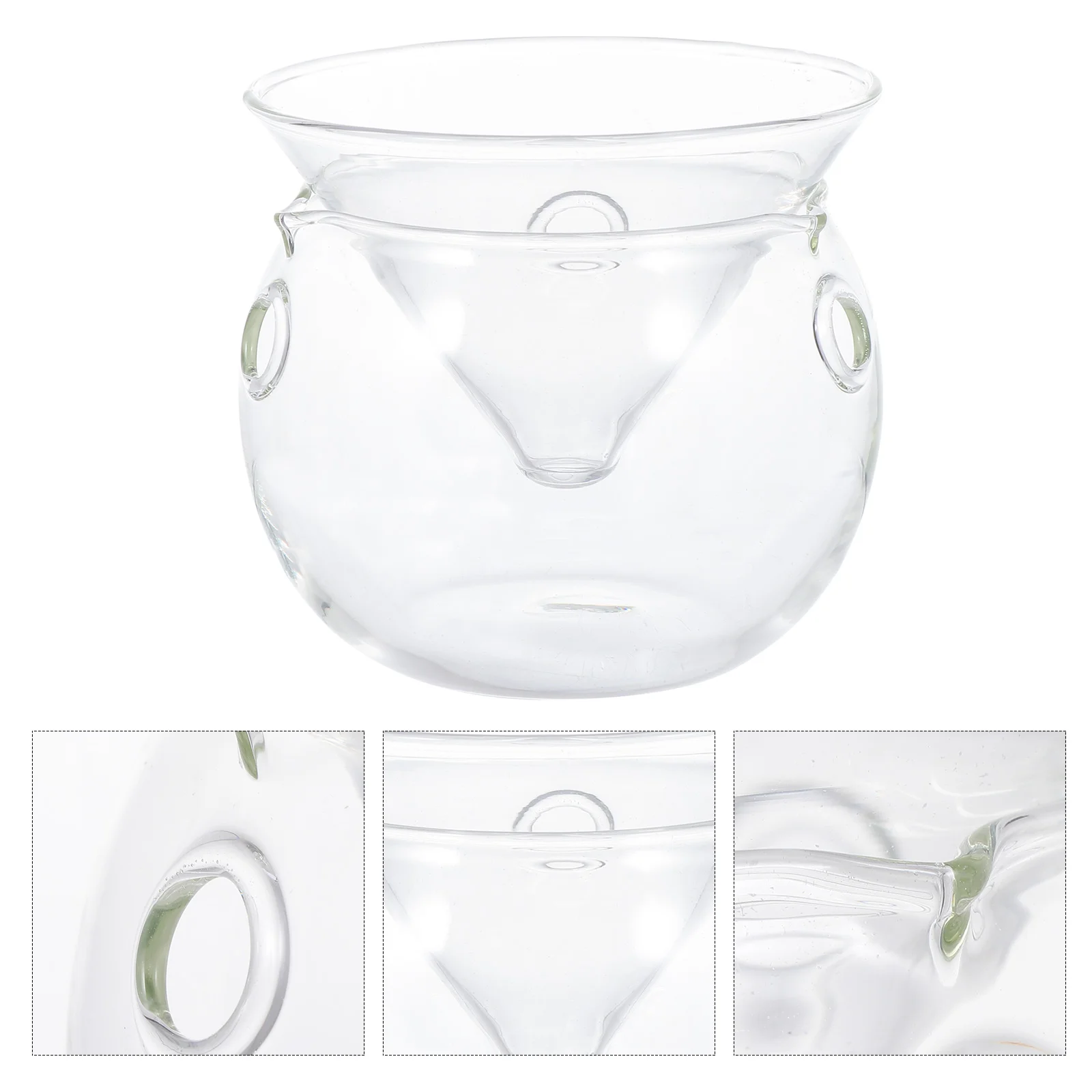 

1pc Glass Bowl Dip Chiller Bowl Vegetable Glass Bowl Ice Preservation Bowl Glass Mixing Bowl