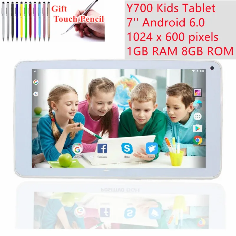 7-дюймовый планшет Y700 RK3126 1 ГБ ОЗУ 8 Гб ПЗУ Android 1024 четырехъядерный нетбук 600 *
