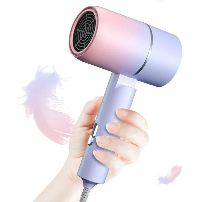 

Электрическая мини-Воздуходувка ручка портативная горячий воздух отрицательные ионы для волос в доме Регулируемая гладкая воздуходувка с...