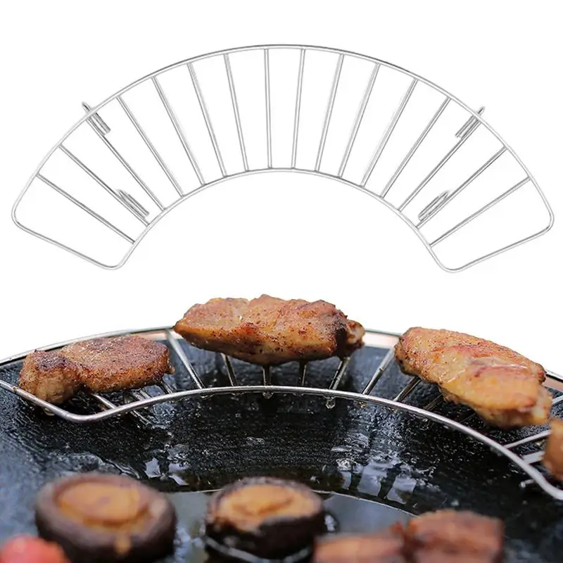 

Semicircle Cooling Racks Stainless Steel Oil Drain Frying Rack Semi-Circular Oil Drain Rack Fritters Home Baking Cooking Oil