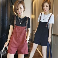 2022 female casual korean style fashion two piece set women short sleeves tops shorts loose overalls pants suit outfits e24