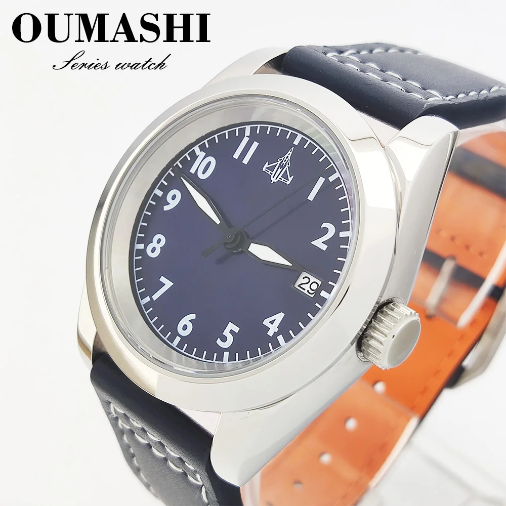 Часы OUMASHI-38 мм NH35 деловые повседневные модные водонепроницаемые механические