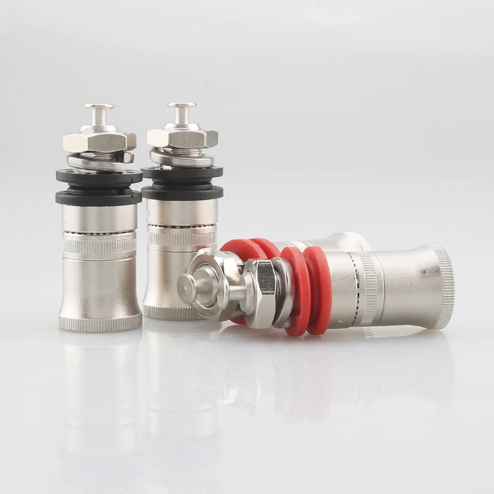 CMC Rhodium Plated Speaker Amplifier Binding Post Terminal Banana Plug Socket