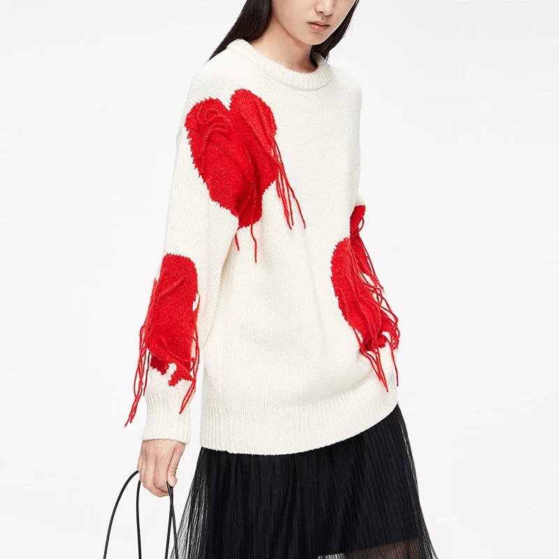 Женский трикотажный свитер Свободный пуловер в уличном стиле джемпер Харадзюку