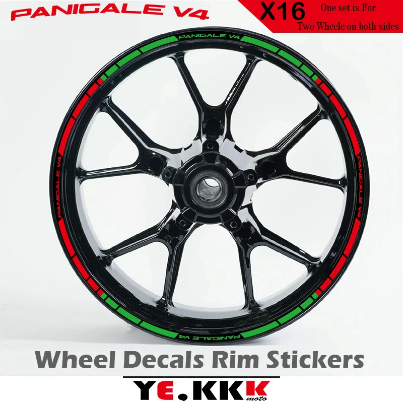 For Ducati PanigaleV4 V4S V4R V4SP 17 Inch Wheel Hub Sticker Decal PanigaleV4 Logo Custom Color