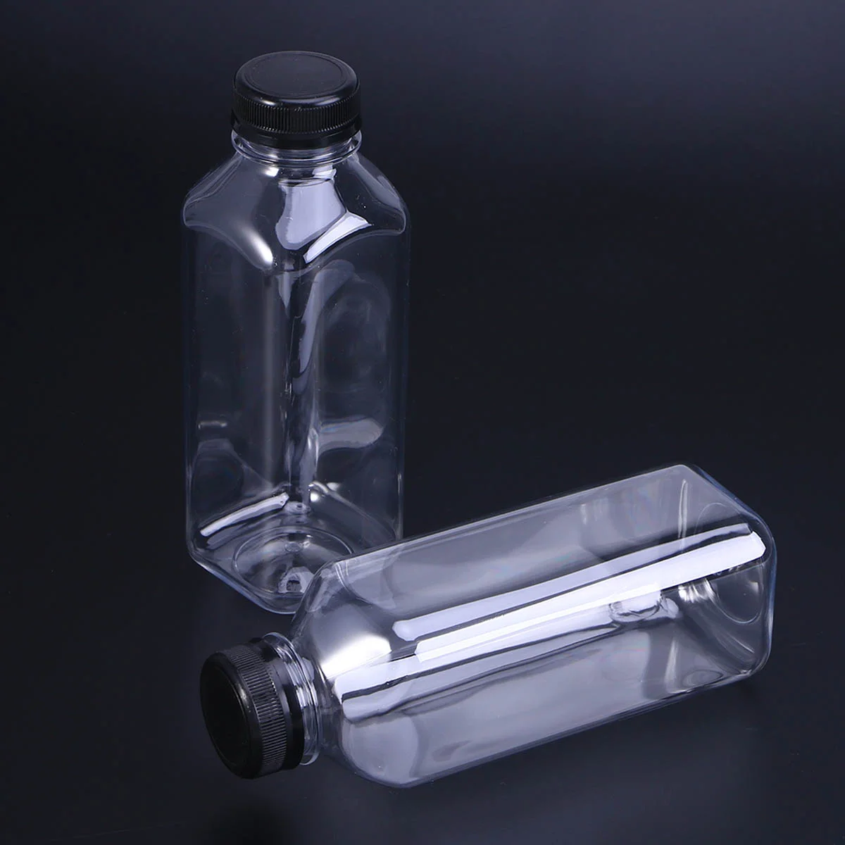 

Bottles Storage Bottle Juiceempty Caps Water Mini Reusableplastic Juicing Lids Containers Pet Jars Favor Drink Fridge8Oz