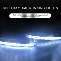 2 pack 8 led car daytime running light universal 12v high quality ultra bright drl auto modification accessories decoration