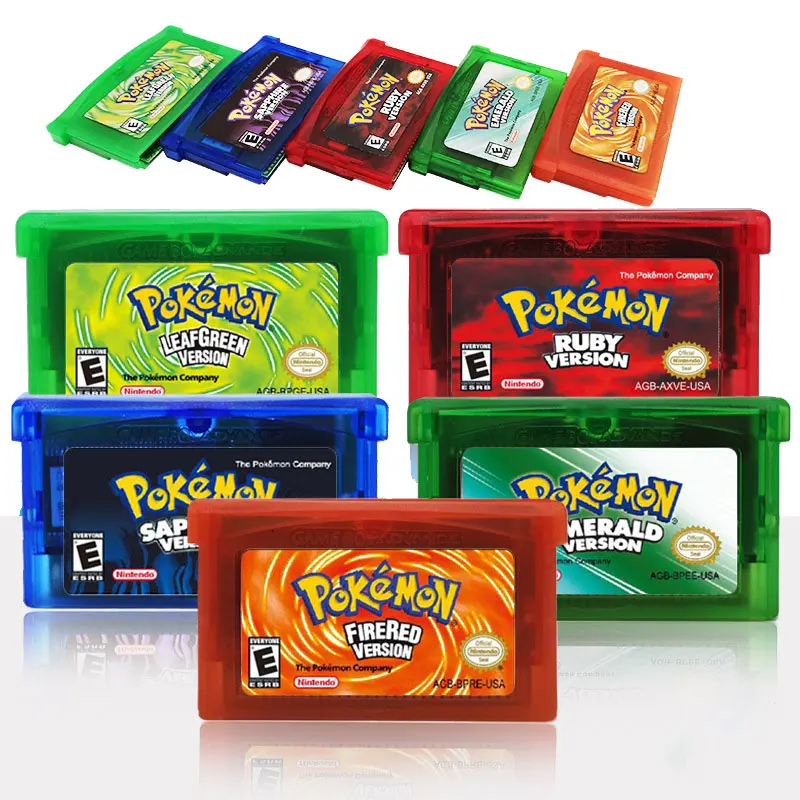 Pokemon Series Memory Card English GBC NDSL GB GBM GBA Video Game Cartridge Console Card Version Child Gifts Toys