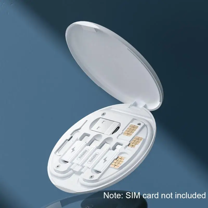

4 In 1 60W Fast Charging Data Cable Type-C Mobile Phone Data Cable USB Charger Set Storage Box With Retrieve Card Pin Data Cable