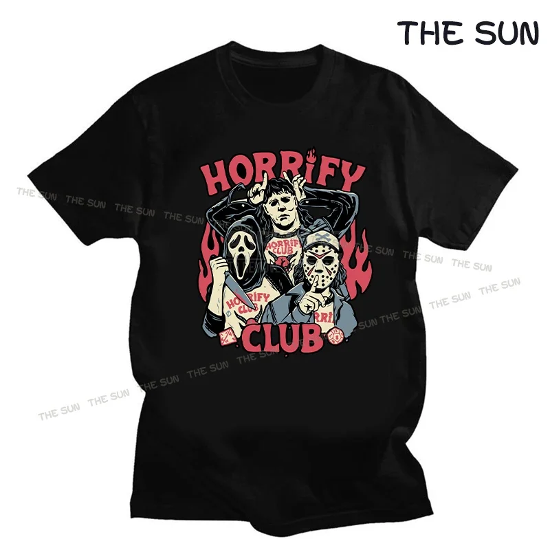 Ужасная Клубная рубашка с принтом Повседневная футболка уличная мода одежда