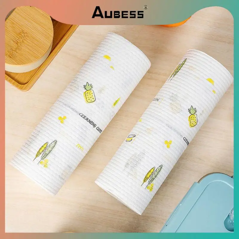 

20x20cm Dish Cloth Oversized Roll Dish Towels Dry And Wet Thickened Kitchen Paper Household Cleaning Tools Non-woven Dishcloth