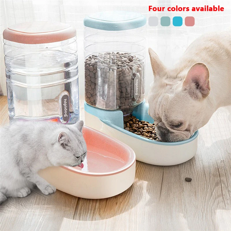 

3.8L Large Capacity Pet Dog Cat Automatic Feeder Dog Bowl Water Bottle Detachable Dog Feeder Water Dispenser Dog Supplies
