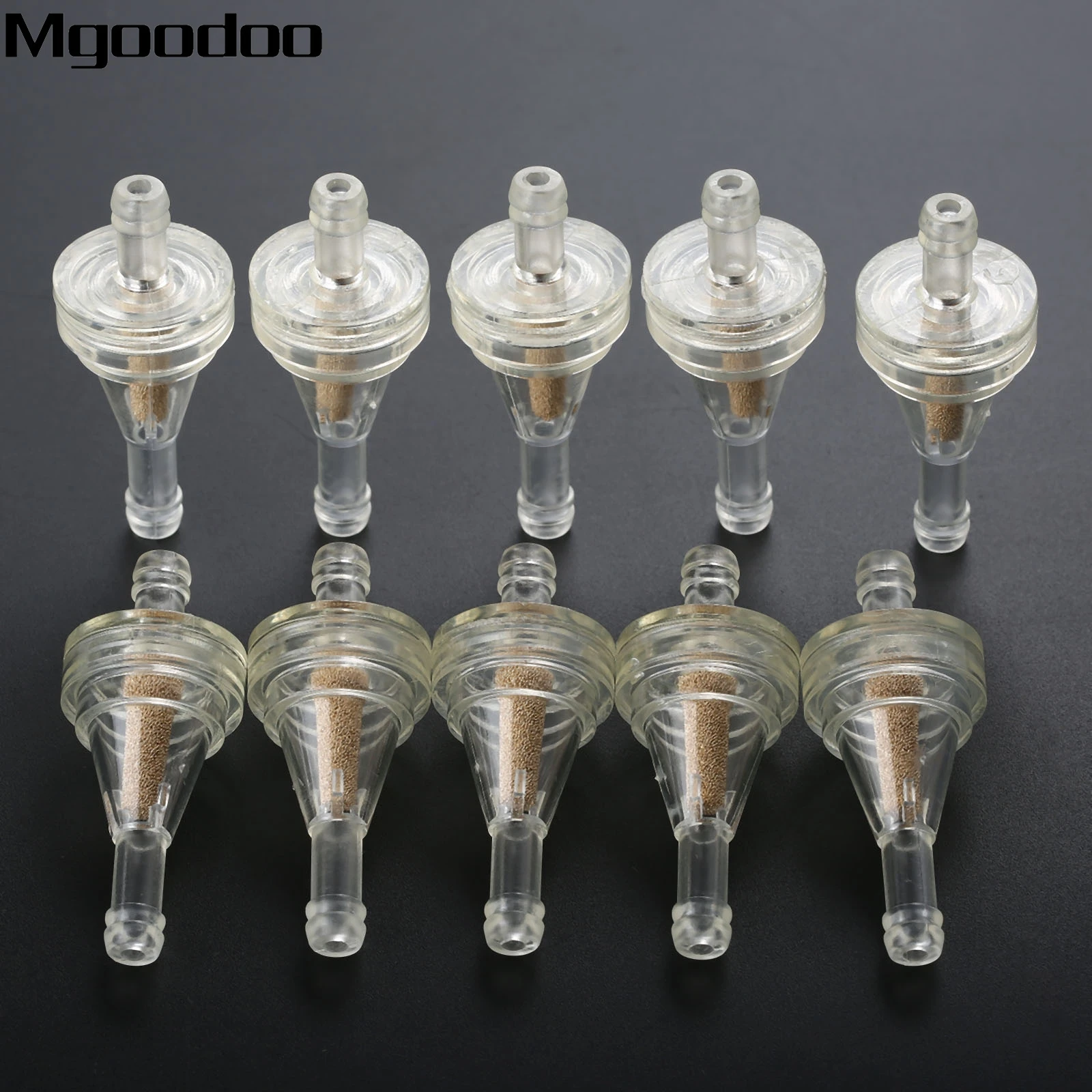 

Mgoodoo 10pcs 1/4" 6mm Motorcycle Petrol Gas Fuel Oil Filters Inline Clear For Yamaha Suzuki Honda Kawasaki Dirt Bike ATV