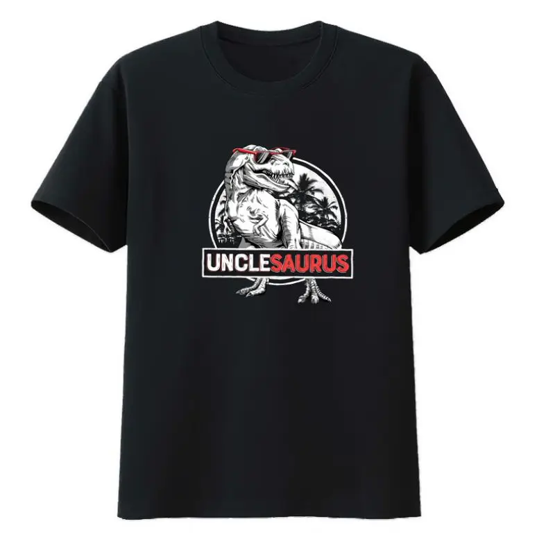 

Unclesaurus Dinosaur T Rex Cotton T-shirts Cartoon Fashion Dinosaur Style Hipster Humor Y2k Clothes Men Clothing Creative Loose