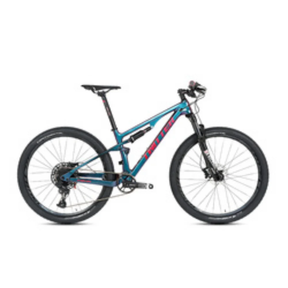Twitter27.5/29-inch OVERLORD-NX-12S full suspension T900 carbon fiber soft tail mountain bike hydraulic disc brake bicycle