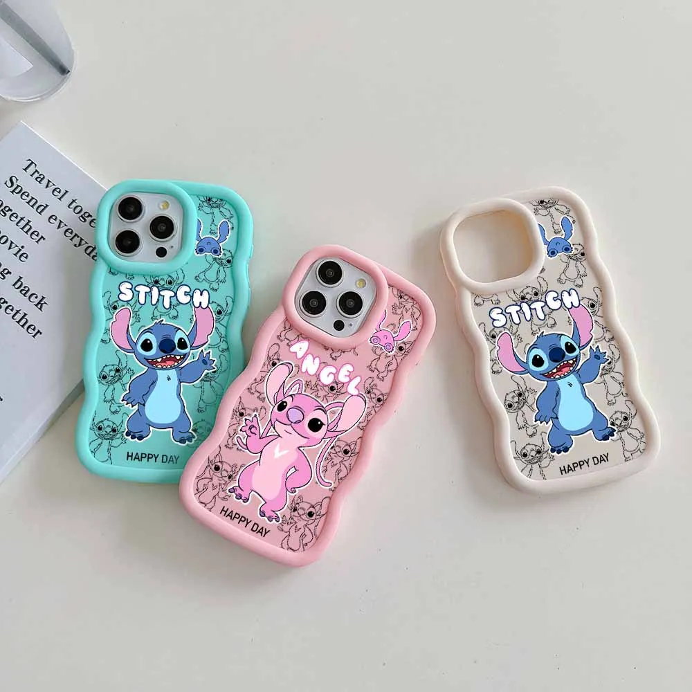 Чехол для телефона Disneies Stitch Angel Samsung A03 A05S A10S A11 A12 A20S A21S A13 A14 A55 A54 A34 A53 A30 A32 A33 A73