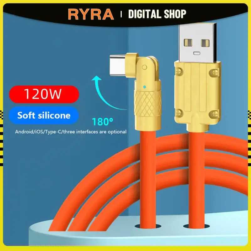 

Кабель зарядный RYRA, вращающийся на 180 °, с разъемом Type-C, 120 Вт, 6 А