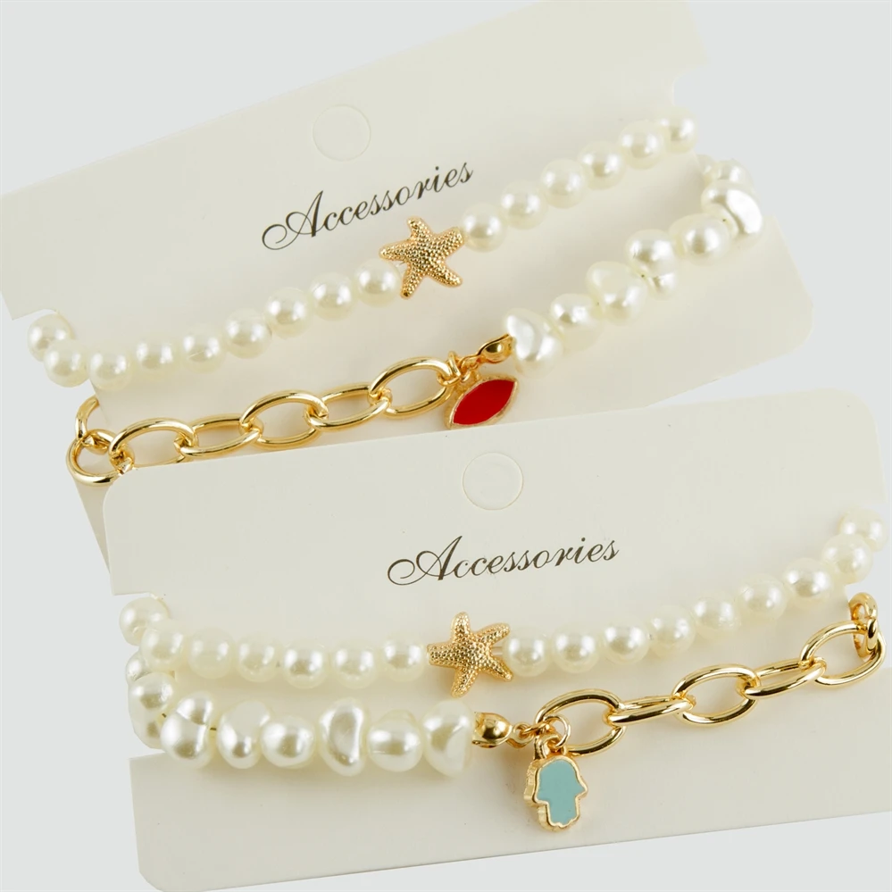 

2 luxury pearl bracelet