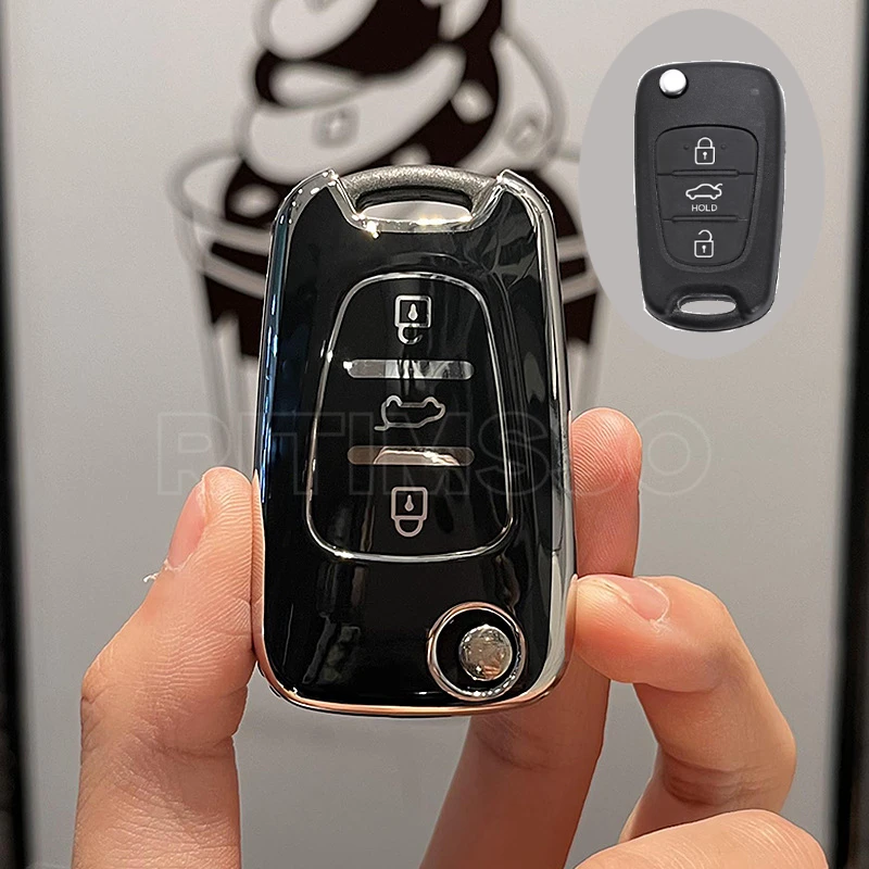 

Чехол из ТПУ для автомобильного ключа Hyundai I20 I30 Ix20 Ix25 Ix35 Elantra Accent для KIA Sportage Rio 3 Soul Optima Ceed Pro K5 K2 Pride