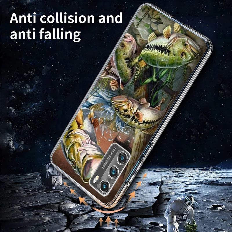 Offshore Angling Fishing Fish Rod Phone Case For Huawei P40 P30 P20 P10 Lite Mate 20 10 Pro P Smart Z Y5 Y6 Y7 Y9 Personalized