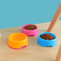 safety cute pet plastic bowls dog and cat supply candy color feeding puppy dog food feeding water bowl feeder multi purpose