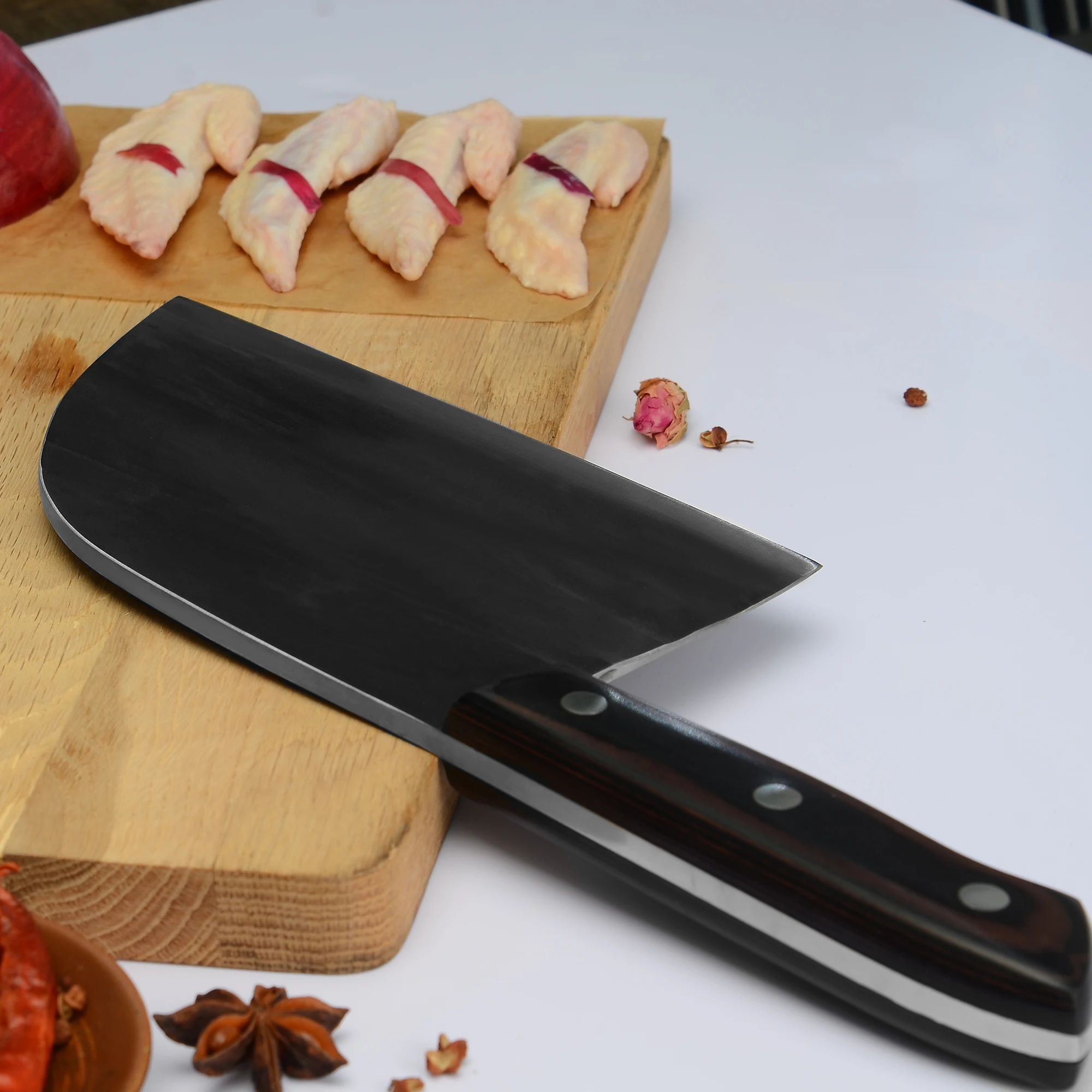 Нож для мясника XYj портативный охотничий Клинок с широким лезвием из нержавеющей