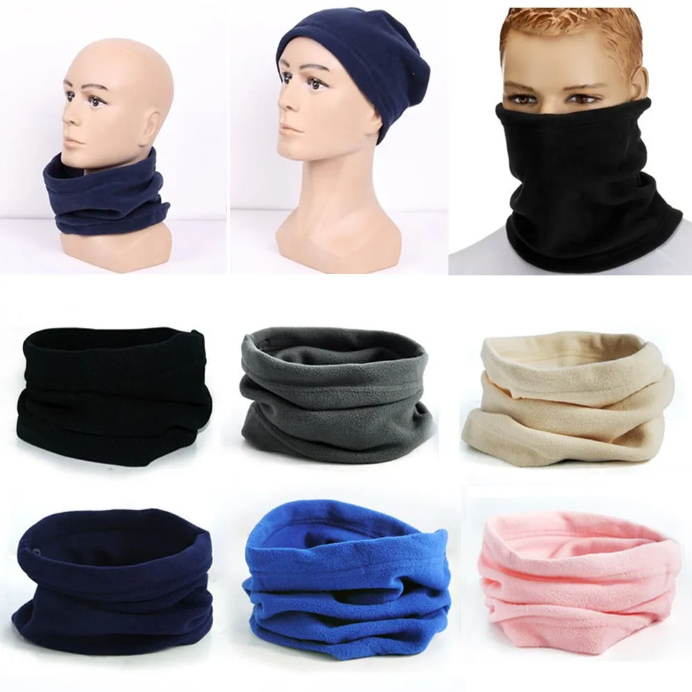 

1PC Polar Fleece Neck Warmer Snood Scarf Hat Unisex Thermal Ski Wear Snowboard