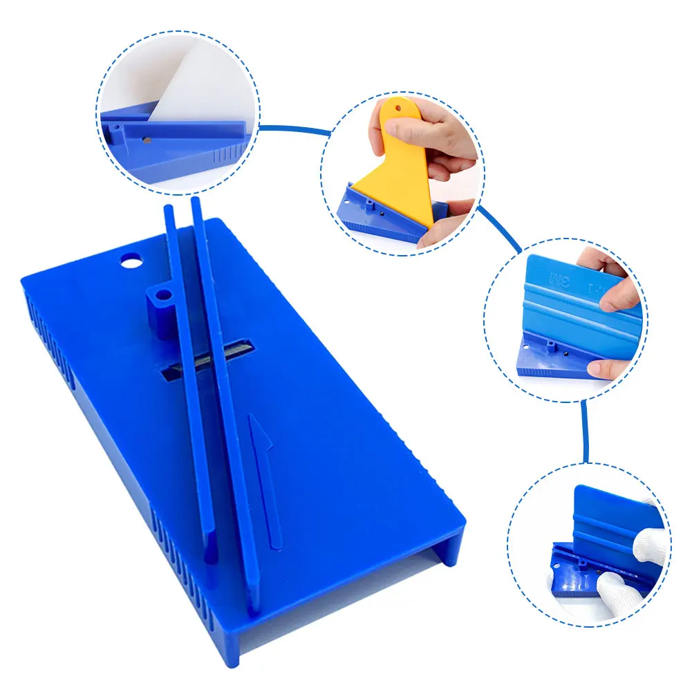 

Trimmer for Car Wrap Edge Banding Machine Trimming Device Block Wood Double Edge Trimmer for Squeegee Sharpener Tool