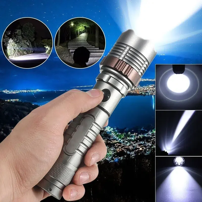 

HMTX 1pc Outdoor Flashlight For Camping, Hiking, Tactical Flashlight For Wild Fishing, Lighting Flashlight (Battery Not Included