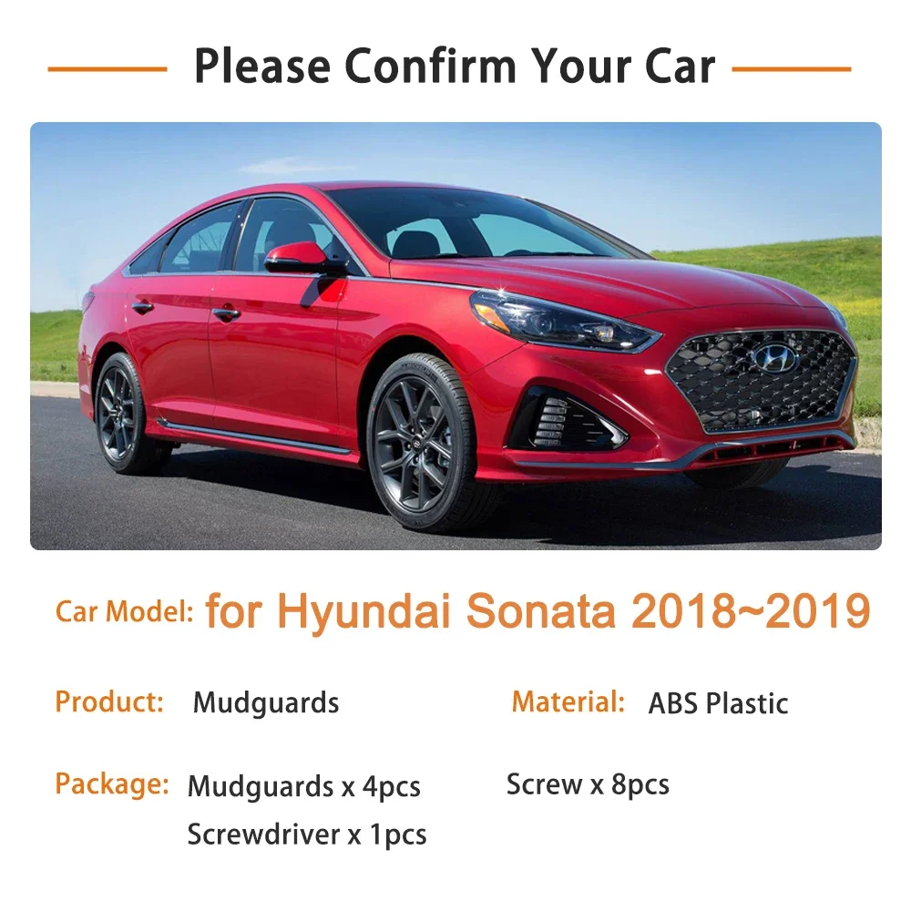 4 шт. брызговики для Hyundai Sonata 2018 2019 LF