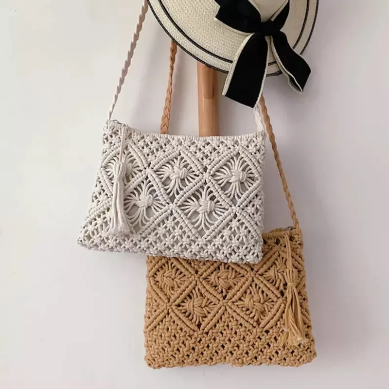 

Fashion Woven Hollow Out Shoulder Bags Straw Summer Crossbody Beach Travel Handbag Female Bag Women Messenger Bags Bolsa