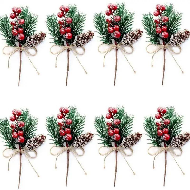 1 шт. рождественские пружины сосновые иглы цветочные аксессуары праздничные