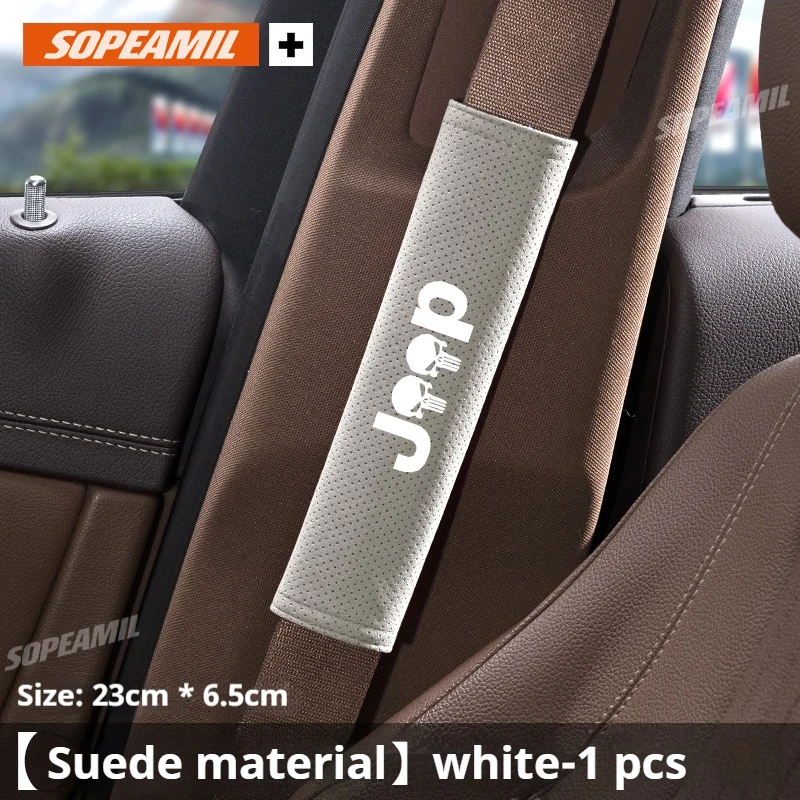 

Автомобильный замшевый регулируемый ремень безопасности, чехол Jeep Compass Gladiator Grand Cherokee Wrangler Renegade Patriot, ремни, защитная пленка