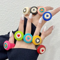 u sun acrylic resin rings for women fashion 2022 trending jewelry accessories girls gifts korea female chic cute sweet rings