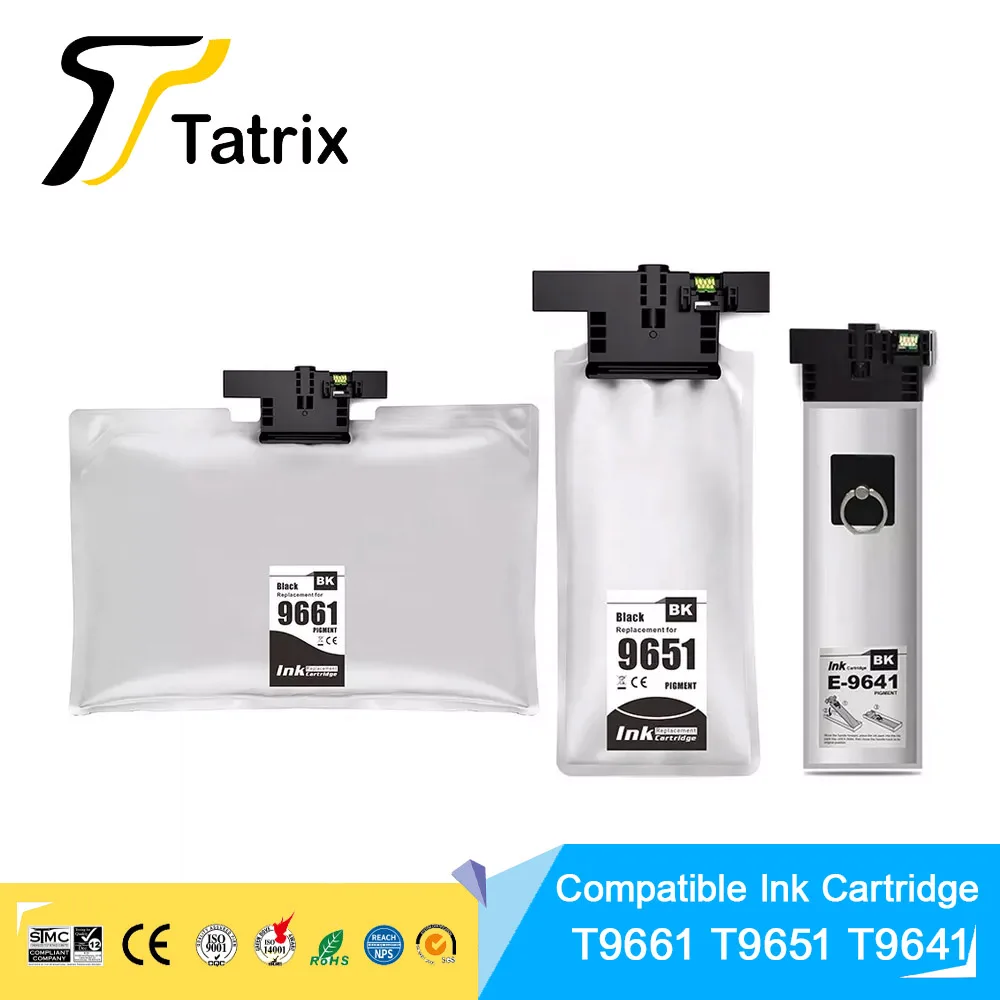 Tatrix printers compatible black ink tank T9661 T9651 T9641 ink cartridge ues in WorkForce Pro WF-M5299DW WF-M5799DWF Printer