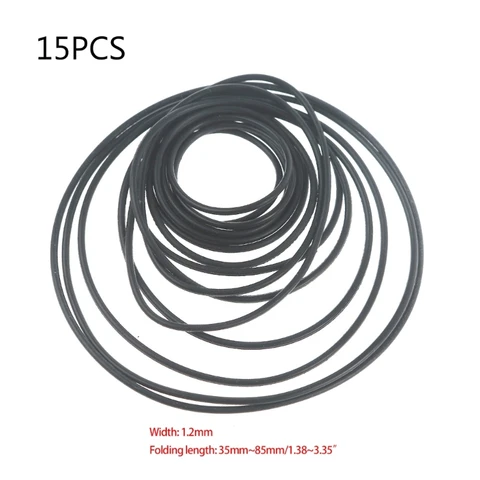 Резиновые кассетные ремни 15 шт., 1.2x1.2 мм