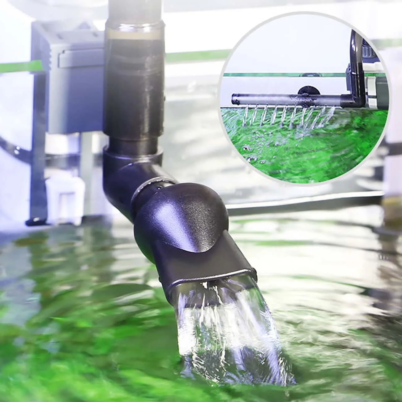 Фильтр для водопада в аквариуме с насосом настенного монтажа малого циркуляционного электрического 5W/7W, удаляющий масляную пленку.