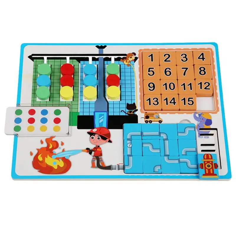 

Slide Puzzle Firemen Put Out Fire Brain Teasers Travel STEM Toy To Boost Intelligence And Early Education Fun For Boys Girls