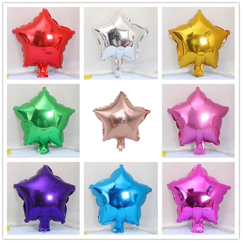 

10Pcs 10inch Star Foil Balloons Baby Shower Birthday Party Decorations DIY Event Party Wedding Decoration Supplies Air Balloons