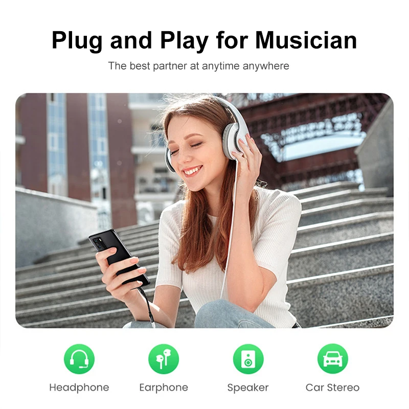 Адаптер для наушников с разъемом Type C на 3 5 мм Hi-Fi DAC цифровой декодер AUX конвертер