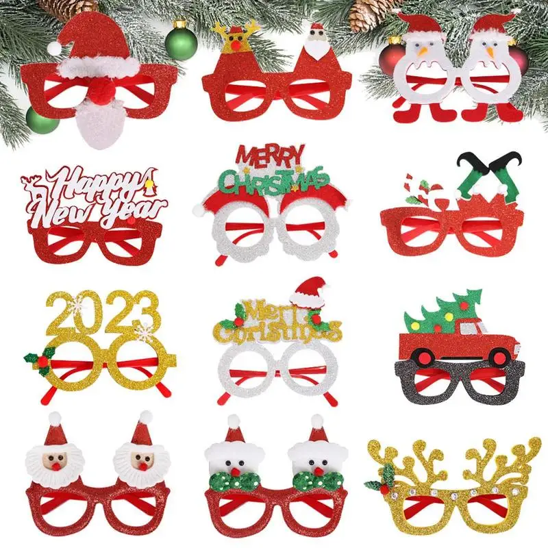 

Christmas Glasses Shining Christmas Costume Eyeglasses For Kids Portable Costume Decor For Annual Festive Themes Christmas Party