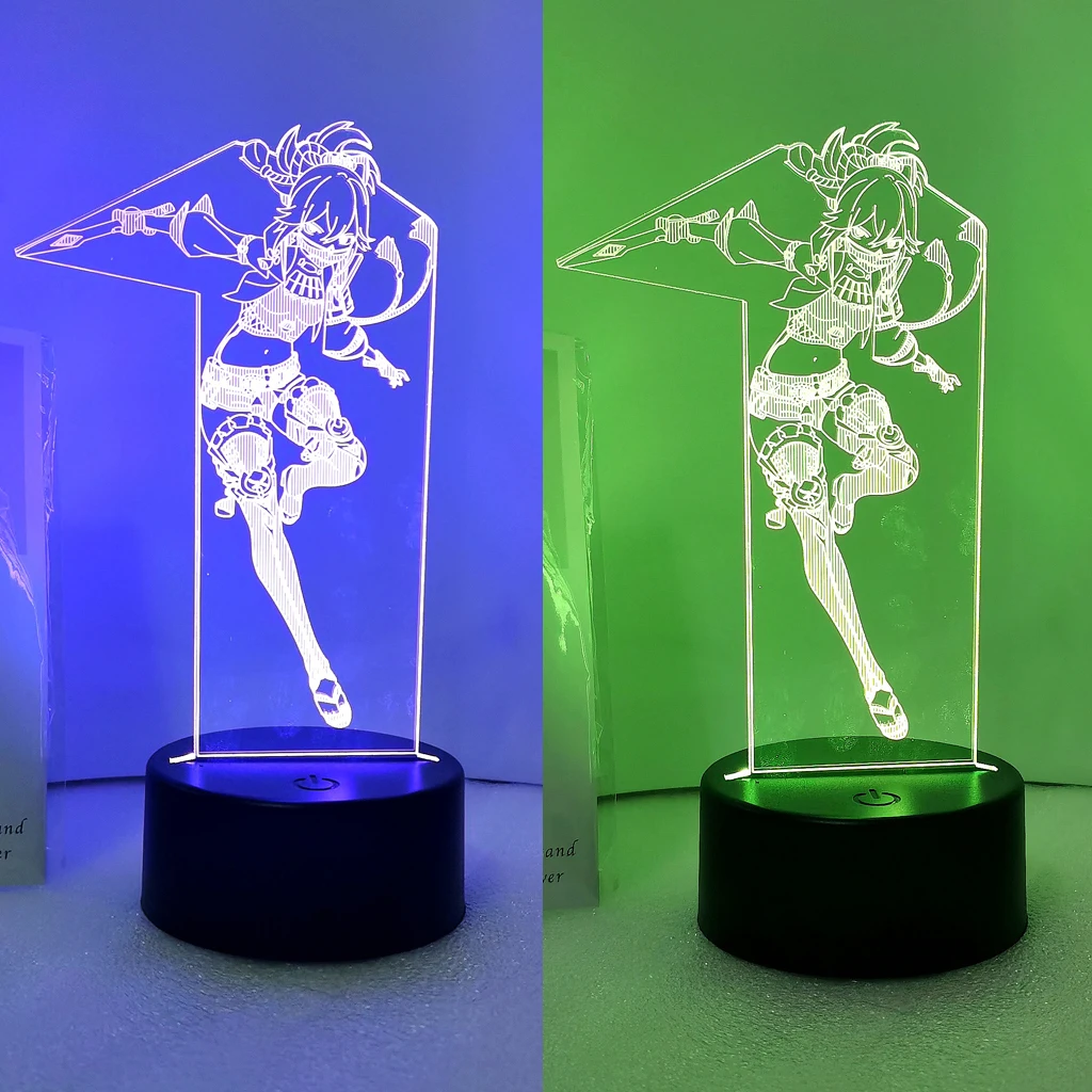

Ударный ночник Kuki Shinobu Genshin для детей, Аниме игровая фигурка для дома, спальни, настольная светодиодная 3D лампа, закат, Декор, детский подарок, Новинка